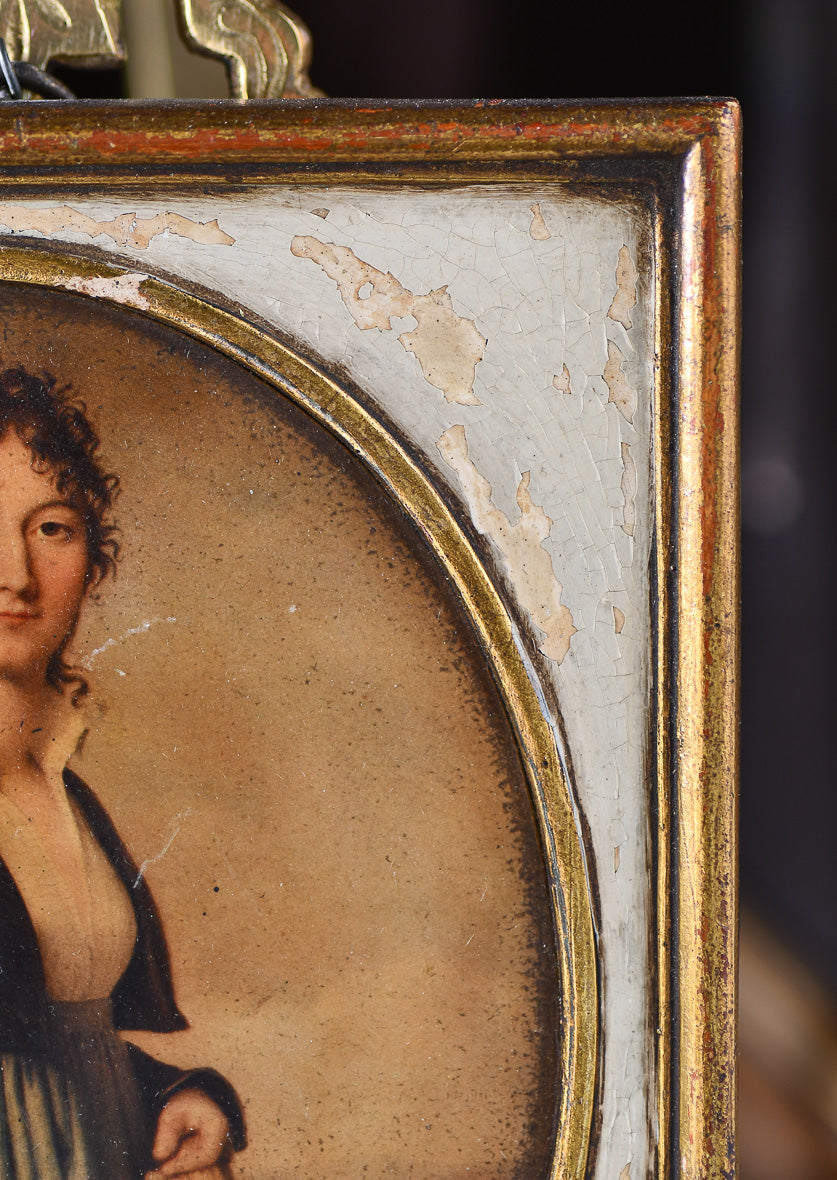 Vintage Florentine Female Portrait
