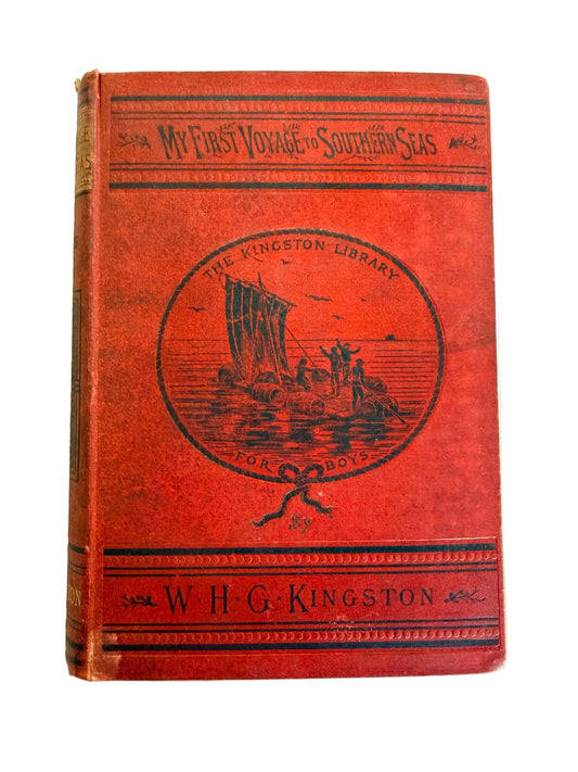 Red book with black text and illustrations on a white background
